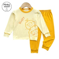 Bộ dài tay thun lạnh Minky Mom in hình dễ thương cho bé trai bé gái TD-IN131