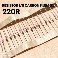 (10 PCS) RESISTOR 1/8W 1/8WATT 220 220R OHM CF 5% ROHS
