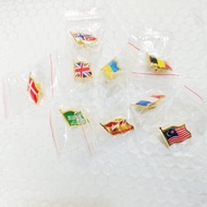 Asian flag brooch, commemorative emblem of Japan, South Korea, China, India, Singapore flag brooch