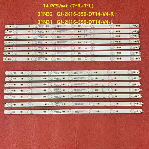 LED Strip For 55PUS6452/12 55PUS6101 55PUH6101 55PUS6581 55PUS6561 55PUS6401 GJ-2K16-550-D714-S1-R L