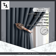 B21 Iron Grey Color - Ready Made Curtain! Kain Tebal Blackout Siap Jahit Langsir (Eyelet/Ring)