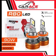 SHUTTLE LAB LED R80 Car LED Headlight Bulb 90W 12600LM 6000K High Low Beam Fog Light H4 H7 H11 HB3 9