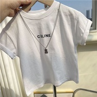 HS Celine Áo phông thương hiệu với Vòng cổ thời trang cho mùa hè thời trang