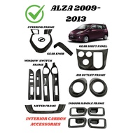 PERODUA ALZA 2009-2013 CAR CARBON INTERIOR ACCESSORIES 1 SET/17 PCS *READY STOCK*
