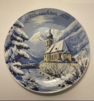 德國 Bavaria 瓷碟 - 歐洲古董 1970 -可作掛飾收藏品 - Weihnachten 1970  - Vintage Bavaria