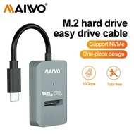 NVMe Enclosure M2 SSD Adapter MAIWO M.2 SSD Case Type C 10Gbps to Dual Protocols M2 Hard Disk Conver