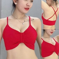 POLLY WOMEN'S SPORTS POLLY LONG BOW BRA WITH FOAM