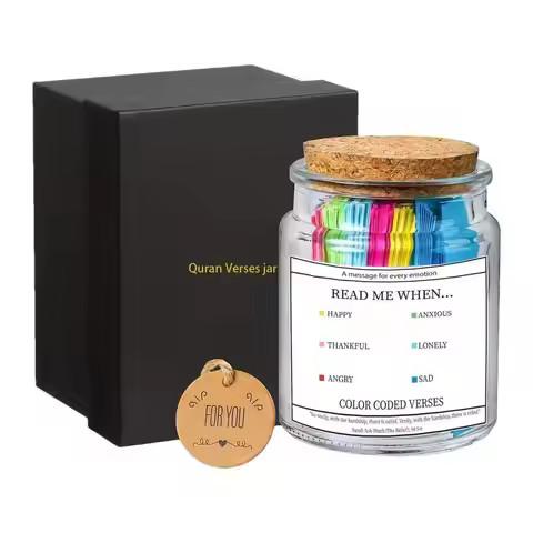 Azan Islamic Quran Verse Jar Spiritual Comfort Verses Prayer Bottle Creative Emotional Scripture Jar