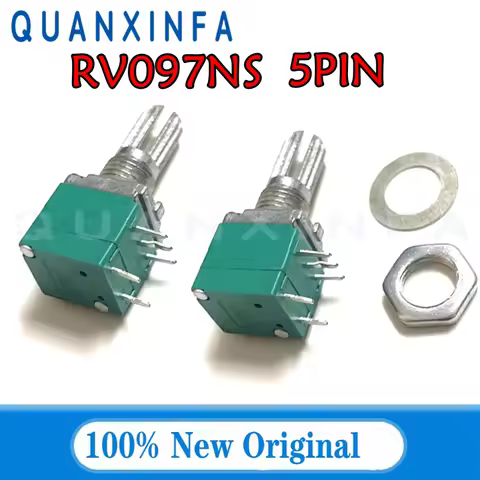 5PCS RV097NS 5pin RK097NS B 50K 20K 10K 5K 1K 100K 500K with One Audio Switch 15mm Amplifier Potenti