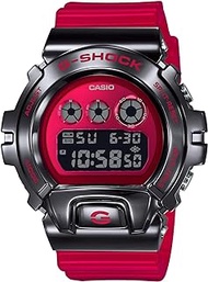 Men's Casio G-Shock Metal Bezel Red Resin Band Digital Watch GM6900B-4