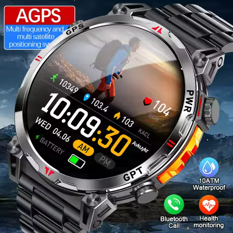 2026 New T-Rex3 GPS Smart Watch 1.56''AMOLED Compass Altimeter Sports Watches 10ATM Waterproof ChatG