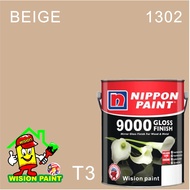 1302 BEIGE ( 5L ) 9000 GLOSS FINISH NIPPON PAINT WOOD AND METAL