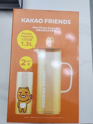 Kakao Friends Ryan 玻璃水壺及水杯套裝生日禮物不是Sanrio  Labubu mickey mouse hello kitty crybaby  molly popmart