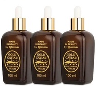 [3 ขวด] Amado G𝗼𝗹𝗱 𝗖𝗮𝘃𝗶𝗮𝗿 𝗖𝗼𝗻𝗰𝗲𝗻𝘁𝗿𝗮𝘁𝗲 𝗦𝗲𝗿𝘂𝗺 100ml. เซรั่ม24Kทองคำบริสุทธิ์ ไข่ปลาคาร์เวียร์