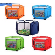 Hexagon Foldable Playpen Playard Baby Kids Safety Play Fence/ Tempat MainKanak-Kanak Berpagar/ Baby 