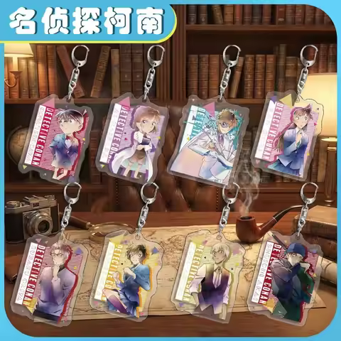 Anime Detective Conan Keychain 1-44 Acrylic Keychain Pendant 6cm High Cute Anime Merchandise Collect