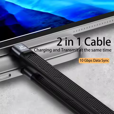 Short USB 4.0 Gen3 Data Cable PD 100W 5A Fast Charging USB C to Type C Cable Thunderbolt 3 4K@60Hz C