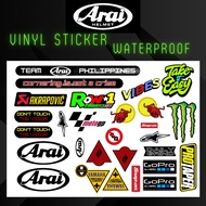 ﹍Arai Helmets - Helmet &amp; Visor Vinyl Stickers - Waterproof High Quality