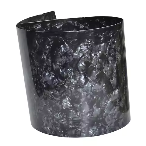 10" x 60" 0.50mm Diamond Black Celluloid Sheet Musical Instrument Deco Sheet DIY Drum Wrap