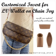 Customized Ultra Suede Insert for LV Wallet on Chain Ivy