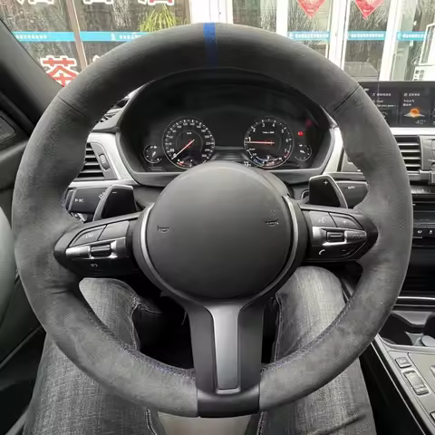 Car Steering Wheel Cover Suede Leather For BMW F87 M2 F80 M3 F82 M4 M5 F12 F13 M6 F85 X5 M F86 F33 X