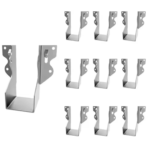 10Pcs Strong Tie Brackets LU24 2X4 Joist Hanger Galvanizing Face Mount Joist Hangers for Wood Hurric