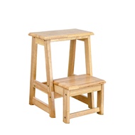EGMF. เก้าอี้บันไดไม้ยางพารา สเต็ปแชร์ เก้าอี้บันได 2 ชั้น สไตล์มินิมอล Step Stool พับเก็บได้