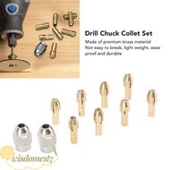 WISDOM 10PCS Drill Chuck Collet Set, Precision 0.5-3.2mm Collet Collet Chuck Set, Mini Brass Quick C