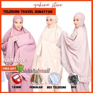 Telekung Cotton Premium Sulam Simple &amp; Beg / Kain Telekung Solat Sembahyang Travel Cotton Lace Dewasa Bag /Prayer Dress