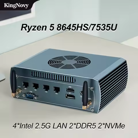 FU04 Solid Firewall Appliance, AMD Ryzen 5 8645HS/7535U Mini PC, 4xIntel i226-V 2.5G LAN, pfSense Pr