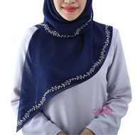 Parvifolia Tudung Bawal Cotton Batu Manik Tabur Keliling Cotton Voile Bidang 45 Corak Borong Hijab