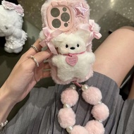 casing realme c15 realme 12x 5g casing realme 11x 5g casing Plush Cute Doll Puppy Suitable for Realm