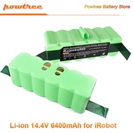 Powtree 6400mAh 14.4V Li-ion Rechargeable Baery For iRobot Roomba 500 550 620 650 760 770 800 series vacuum cleaner baer