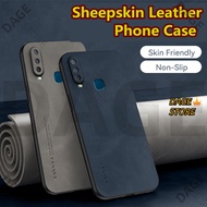 Sheepskin Leather Casing for Vivo Y79 V7 Plus Y81 Y83 Y93 Y91C Y95 Y91 Y97 V9 Y85 V11 V11i V15 S1 V17 Y9S S1 Pro Silicone Matte Textured Lambskin Case ShockProof Bumper Soft Cover