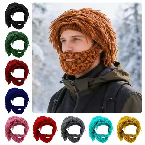 Creative Funny Knitted Cap Punk-style Handmade Knit Hobo Hat Warm Mad Scientist Hat Winter Season fo