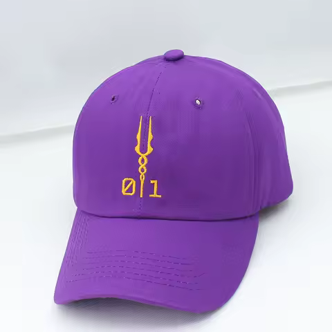 Shogoki EVA 01 Spear of Longinus Cosplay Embroiderey Hat Purple Baseball Cap Peaked Cap for Men and