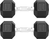 Hex Dumbbells, 1 Pair/2 Pcs 5 lb, 20 lb, 25 lb, 30 lb, 35 lb, 40 lb Rubber Coated Cast Iron Hex Dumb