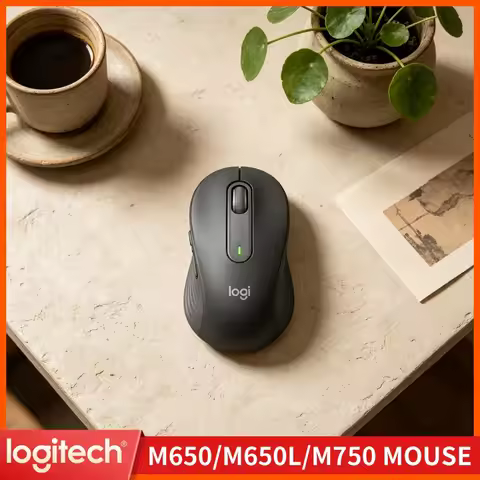 Logitech M650/M650L Signature Wireless Mouse - Sustainable Build, Silent Clicks, 400-4000 DPI, 24-Mo