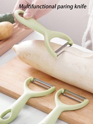 1入不銹鋼水果削皮器，多功能廚房蔬菜和水果削皮器，可用於馬鈴薯、蘋果、蔬菜、去皮工具