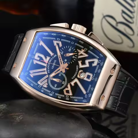 New FRANCK MULLER Brand Geneva Watches For Mens Multifunction Chronograph WristWatch Fashion Busines