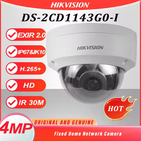 Hikvision DS-2CD1143G0-I 4MP POE IP Camera Support Motion Detection Security CCTV Night Vision WDR S