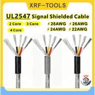 5Meter UL2547 Signal Shielded Cable 28AWG-22AWG 2 3 4 Core Ground Wound Shielded Wire Electric Door 