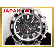 Used Products[From Direct Japan]SEIKO Pulsar Diver Chronograph Men's Watch Date VD53-X011 Black Sil