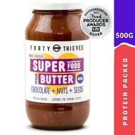 Forty Thieves Chocolate Superfood Peanut Butter (Organic Chocolate, Nuts, Seeds) - Jumbo 500g