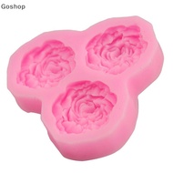 Goshop Peony Flower Silicone Mold Wedding Cupcake Topper Fondant Cake Decorating Tool op