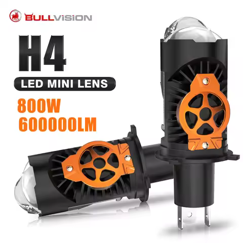 1PCS H4 LED Projector Mini Len Headlight Bulbs 60W Hi/Low Beam 6000K White LHD RHD Fog Lamp For Moto