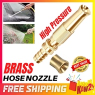 #1 Brass Hose Nozzle High Pressure Adjustable Twist Host Garden Hose Water Jet Sprayer Muncung Paip 