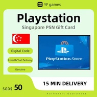 SG- PlayStation Gift card Store PSN Gift Card (SGD) $50 E-Voucher Evoucher【24/7 Email&Chat Delivery】