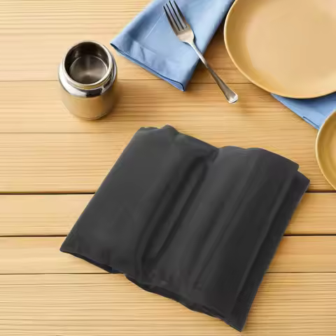 2Pcs Reusable Insulated Wine Bottle Cooler Sleeves Black Soft Gel Ice Pack Wrap Hook and Loop Fasten