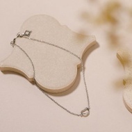 line heart bracelet SV 無鎳手鍊 成熟愛心手鍊 銀色 રhodium